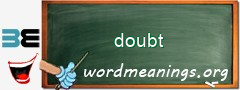 WordMeaning blackboard for doubt